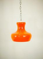 Plafondlamp - Oranje Paddestoel 2 Lichten - Opaline glas, Antiquités & Art, Antiquités | Éclairage