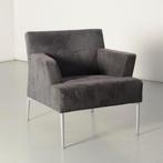 Kinnarps meo fauteuil, grijs, 4-poot onderstel, Ophalen of Verzenden, Gebruikt