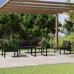 vidaXL 5-delige Loungeset met kussens aluminium, Tuin en Terras, Verzenden, Nieuw, Loungeset