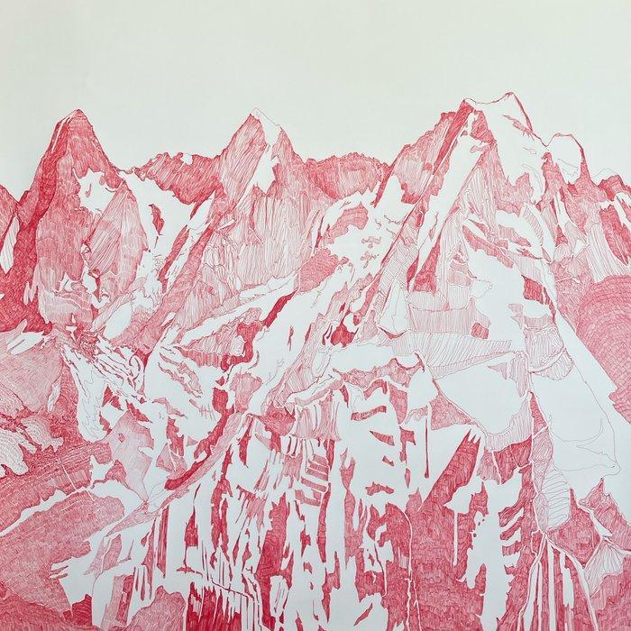 N. Magro - Panorama of the Swiss Trinity: Eiger, Mönch and, Antiek en Kunst, Kunst | Designobjecten
