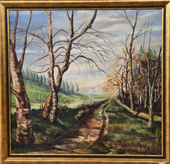 Spaanse school (XX) - Entre árboles y colinas, Antiquités & Art, Art | Peinture | Classique