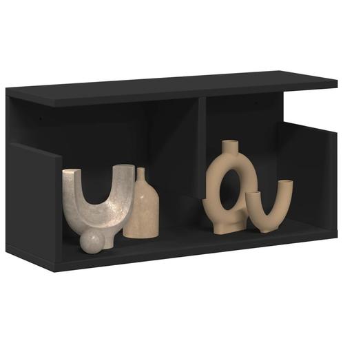 vidaXL Wandkast 60x20x30 cm bewerkt hout zwart, Huis en Inrichting, Kasten | Wandmeubels, Nieuw, Verzenden