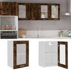 vidaXL Wandkast Lyon 40x31x60 cm glas en bewerkt hout, Huis en Inrichting, Verzenden, Nieuw