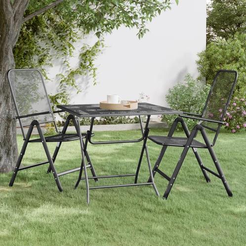 vidaXL Tuintafel 80x80x72 cm metaalgaas antracietkleurig, Tuin en Terras, Tuintafels, Nieuw, Verzenden