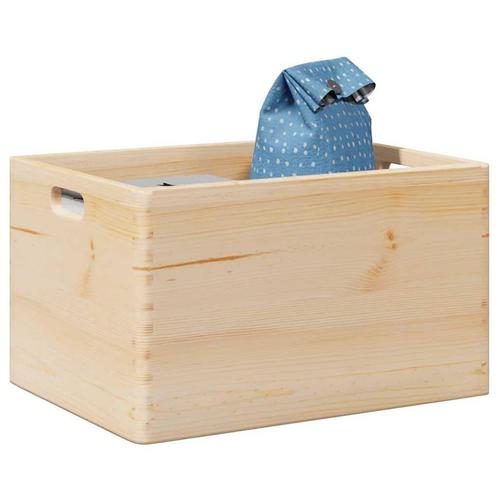vidaXL Houten kist met handvatten 40x30x23 cm massief, Doe-het-zelf en Bouw, Kratten en Dozen, Nieuw, Verzenden