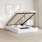 vidaXL Bedframe zonder matras 140x190 cm kunstleer wit, Verzenden