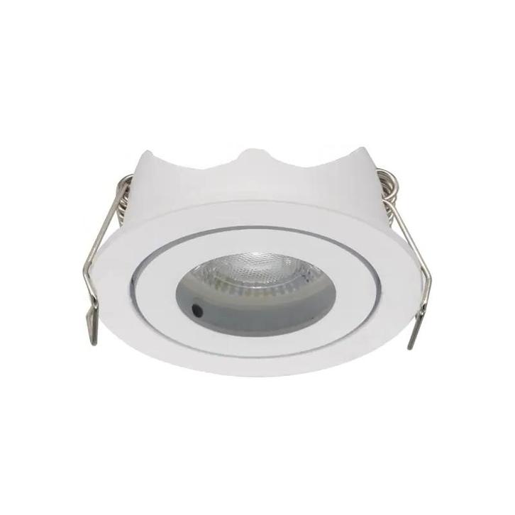 MR11 Inbouwspot rond kantelbaar wit gatmaat Ø48, Huis en Inrichting, Lampen | Plafondlampen, Nieuw, Metaal, Verzenden
