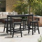 vidaXL Tuin Bar Set 4 pcs Zwart HDPE, Tuin en Terras, Verzenden, Nieuw