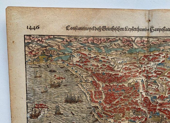 Turkije - Constantinopel; Sebastian Münster - Constantinopel, Boeken, Atlassen en Landkaarten