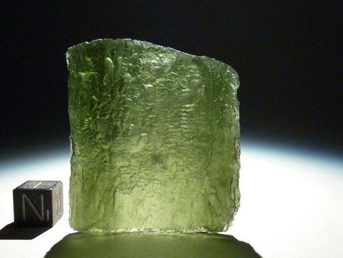 Moldavite - 22.94 g, Verzamelen, Mineralen en Fossielen