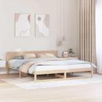 vidaXL Bedframe met hoofdeinde Bruin 180 x 200 cm Massief, Verzenden, Nieuw