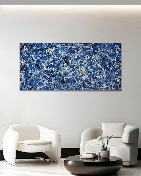 StefanoArt - Blue Chaos, Antiek en Kunst, Kunst | Schilderijen | Modern