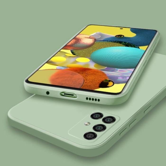 Samsung Galaxy A21s Square Silicone Hoesje - Zachte Matte, Telecommunicatie, Mobiele telefoons | Hoesjes en Screenprotectors | Samsung