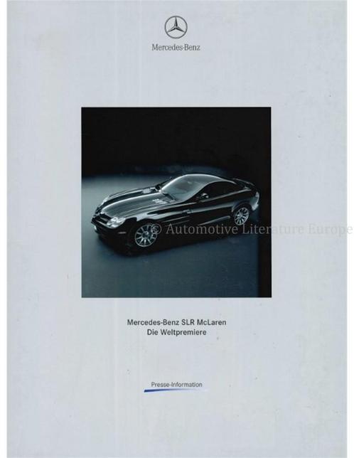 2003 MERCEDES BENZ SLR MCLAREN PERSMAP DUITS, Boeken, Auto's | Folders en Tijdschriften, Ophalen of Verzenden