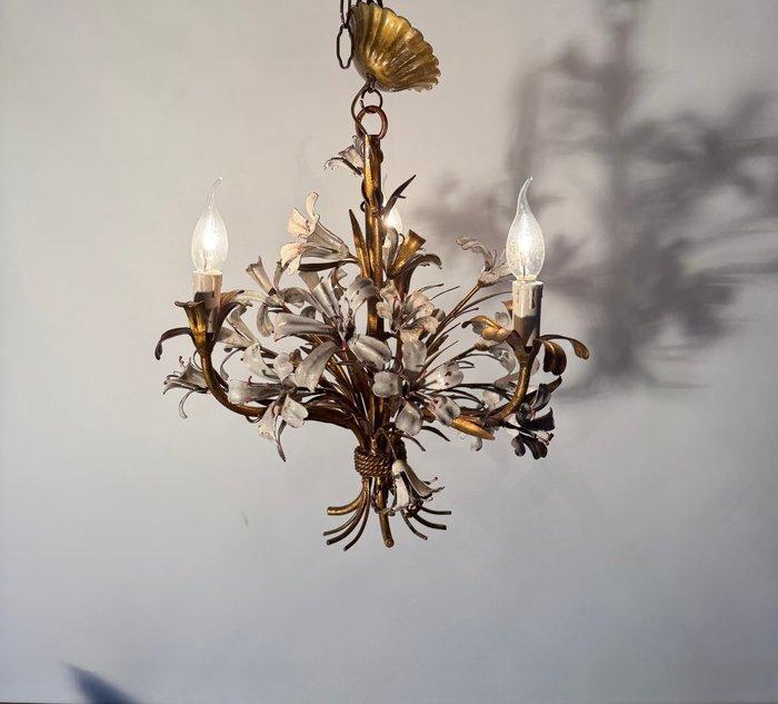 Lamp - Metaal, Messing, Paint - Florentijnse hanglamp, Antiquités & Art, Curiosités & Brocante