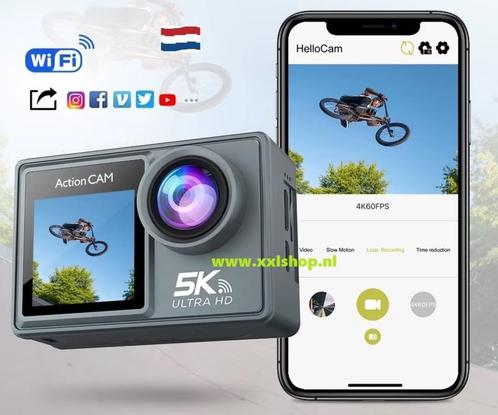5K actioncamera action camera gopro 12 13 EIS touchscreen *g, Audio, Tv en Foto, Actiecamera's, Nieuw, Verzenden