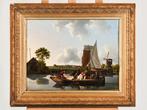 Christiaan Cornelis Kannemans (1812-1884) - Ferry crossing, Antiek en Kunst