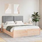 vidaXL Bedframe met Gevoerde Hoofdbord Lichtgrijs 160 x 200, Verzenden, Nieuw