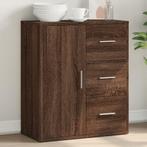 vidaXL Dressoir 60x31x70 cm bewerkt hout bruin eikenkleurig, Huis en Inrichting, Verzenden, Nieuw