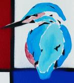Jos Verheugen - Free after Mondrian, with Kingfisher (A254,, Antiek en Kunst, Kunst | Schilderijen | Modern