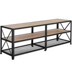tectake TV-meubel - 141 cm, Industrieel licht hout, eiken So, Huis en Inrichting, Kasten |Televisiemeubels, Verzenden, Nieuw