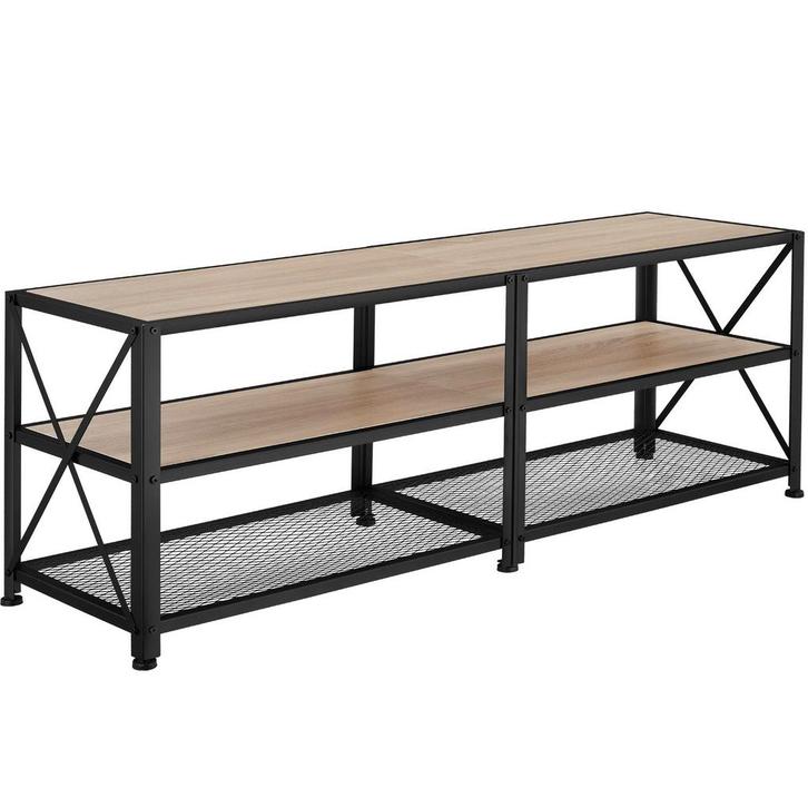 tectake TV-meubel - 141 cm, Industrieel licht hout, eiken So, Huis en Inrichting, Kasten |Televisiemeubels, Verzenden
