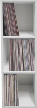 2dekans | VDD Lp platen vinyl opbergkast 3 vakken - wit -, Ophalen of Verzenden, Nieuw