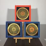 3 Paintings of Tibetan Tradition - Mandala Mantra with OM, Antiek en Kunst