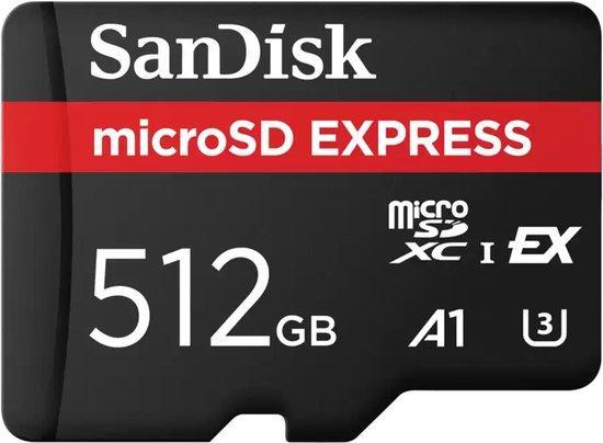 SanDisk MicroSDXC Express - 512GB (Geheugenkaarten & accus), Audio, Tv en Foto, Foto | Geheugenkaarten, Nieuw, Verzenden