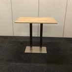 Sta-tafel met kolom poot 120x80 cm, NIEUW natuur eiken blad