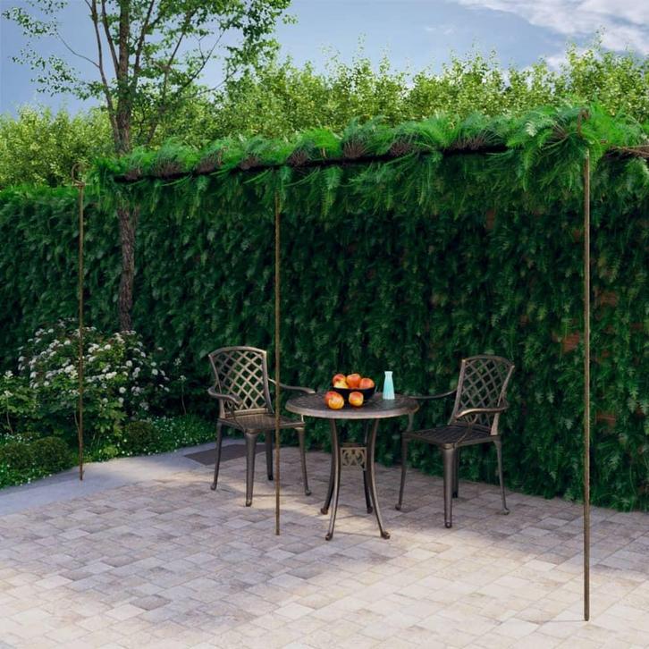vidaXL Tuinpergola 6x3x2,5 m ijzer antiekbruin, Jardin & Terrasse, Poteaux, Poutres & Planches, Envoi