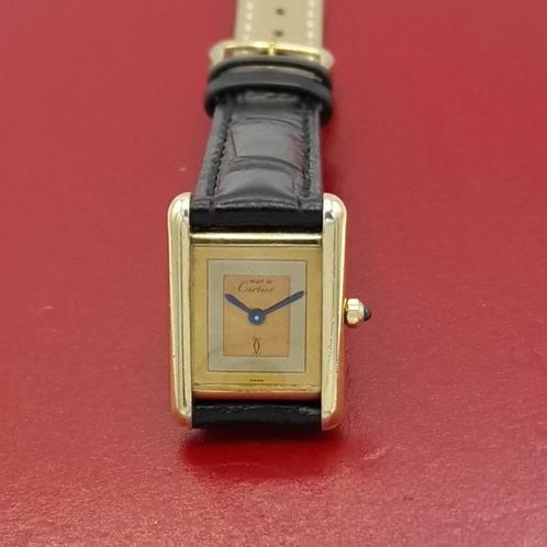 Cartier Tank Vermeil 5057001 uit 1984, Handtassen en Accessoires, Horloges | Dames, Verzenden