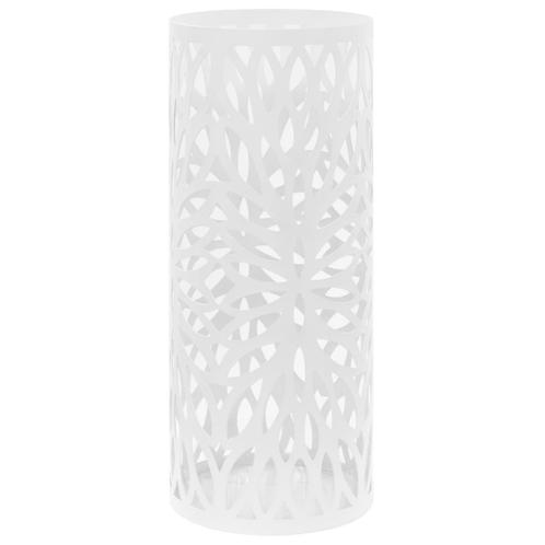 vidaXL Parapluhouder bladeren staal wit, Huis en Inrichting, Woonaccessoires | Paraplubakken, Nieuw, Verzenden