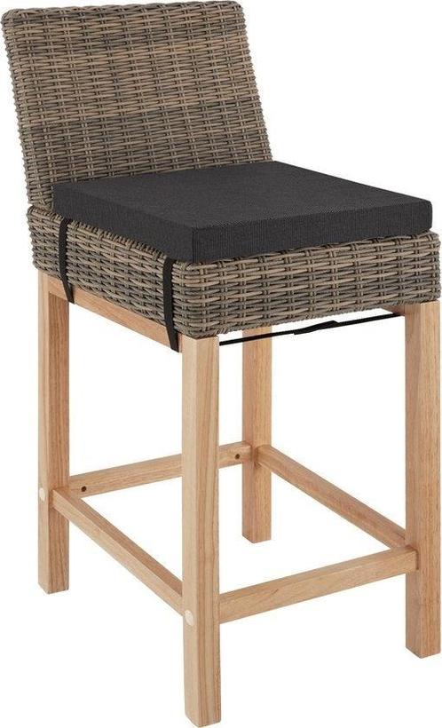 Tweedekans | tectake® - Wicker barkruk Latina - Hoge stoel -, Tuin en Terras, Tuinsets en Loungesets, Ophalen of Verzenden