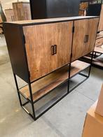 Sturdy bergkast laag, mangohout + metaal (nieuw, outlet)