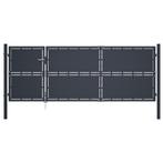 vidaXL Poort 350x125 cm staal antraciet, Tuin en Terras, Verzenden, Nieuw