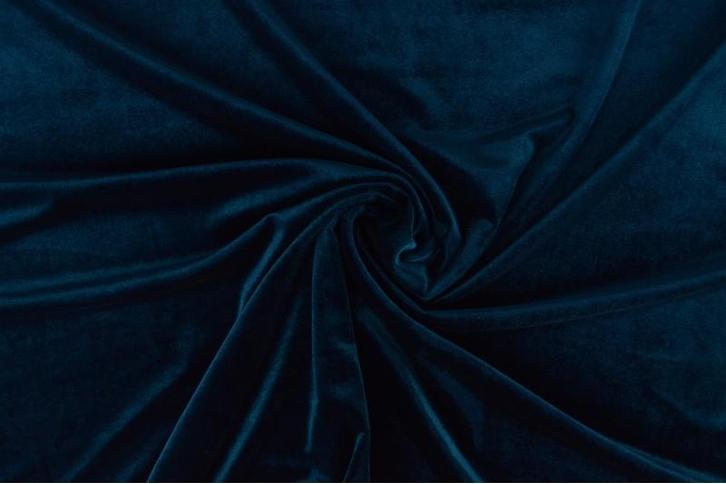 10 meter stretch fluweel - Petrol, Hobby en Vrije tijd, Stoffen en Lappen, 120 cm of meer, 200 cm of meer, Overige kleuren, Nieuw