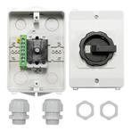 32A 2-Pool PV/AC Werk Schakelaar IP65 Met Kooi Terminals -, Doe-het-zelf en Bouw, Verzenden, Nieuw