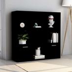 vidaXL Boekenkast 98x30x98 cm bewerkt hout zwart, Huis en Inrichting, Verzenden, Nieuw