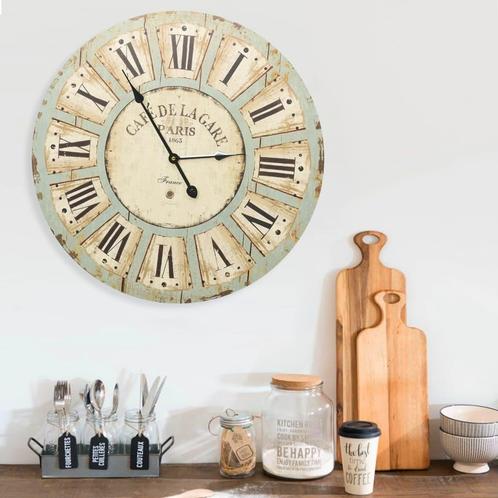 vidaXL Horloge murale Multicolore 60 cm MDF, Maison & Meubles, Accessoires pour la Maison | Horloges, Neuf, Envoi
