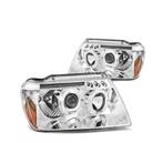 PHARES POUR JEEP GRAND CHEROKEE 99-05 ANGEL EYES CHROMÉ H1 H, Verzenden, Nieuw