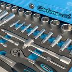 Datona Gereedschapskist drie lades - 4 lades gevuld - blauw, Doe-het-zelf en Bouw, Gereedschapskisten, Ophalen of Verzenden, Nieuw