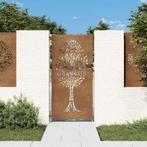 vidaXL Poort 85x175 cm boomontwerp cortenstaal, Tuin en Terras, Tuinpoorten, Verzenden, Nieuw