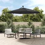 vidaXL Zweefparasol met LED-verlichting stalen paal 300 cm, Tuin en Terras, Verzenden, Nieuw