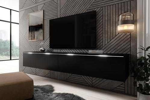 TV-Meubel mat - Zwart - 180 cm - tv kast, Maison & Meubles, Armoires | Mobilier de télévision, Envoi