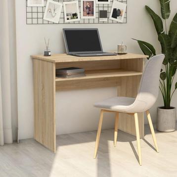 vidaXL Bureau 90x50x74 cm bewerkt hout sonoma eikenkleurig, Huis en Inrichting, Bureaus, Verzenden, Nieuw