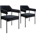 tectake Eetkamerstoel Doé, gestoffeerd, stalen poten - Gewev, Verzenden, Nieuw