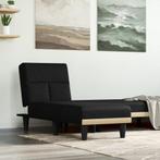 vidaXL Chaise longue stof zwart, Verzenden, Nieuw