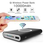 Draadloze Qi Powerbank Oplader 10.000mAh Noodaccu Batterij, Telecommunicatie, Nieuw, Stuff Certified®, Verzenden