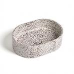 Waskom Ideavit Idea.Rock 40x28x12 cm Ovaal Terrazzo Wit, Doe-het-zelf en Bouw, Ophalen of Verzenden, Nieuw, Overige typen
